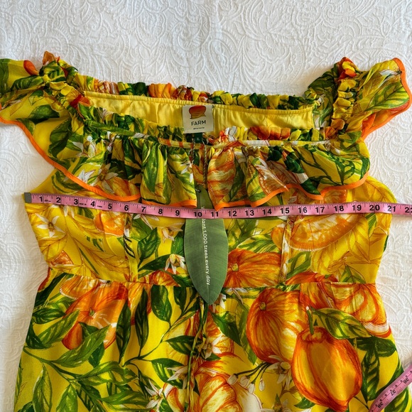 🍍FARM RIO Tangerines Ruffled Midi Dress - Picture 15 of 17